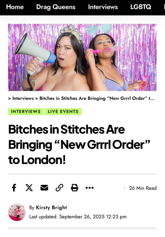 Bitches in Stitches Are Bringing “New Grrrl Order” to London! by WERRRK
